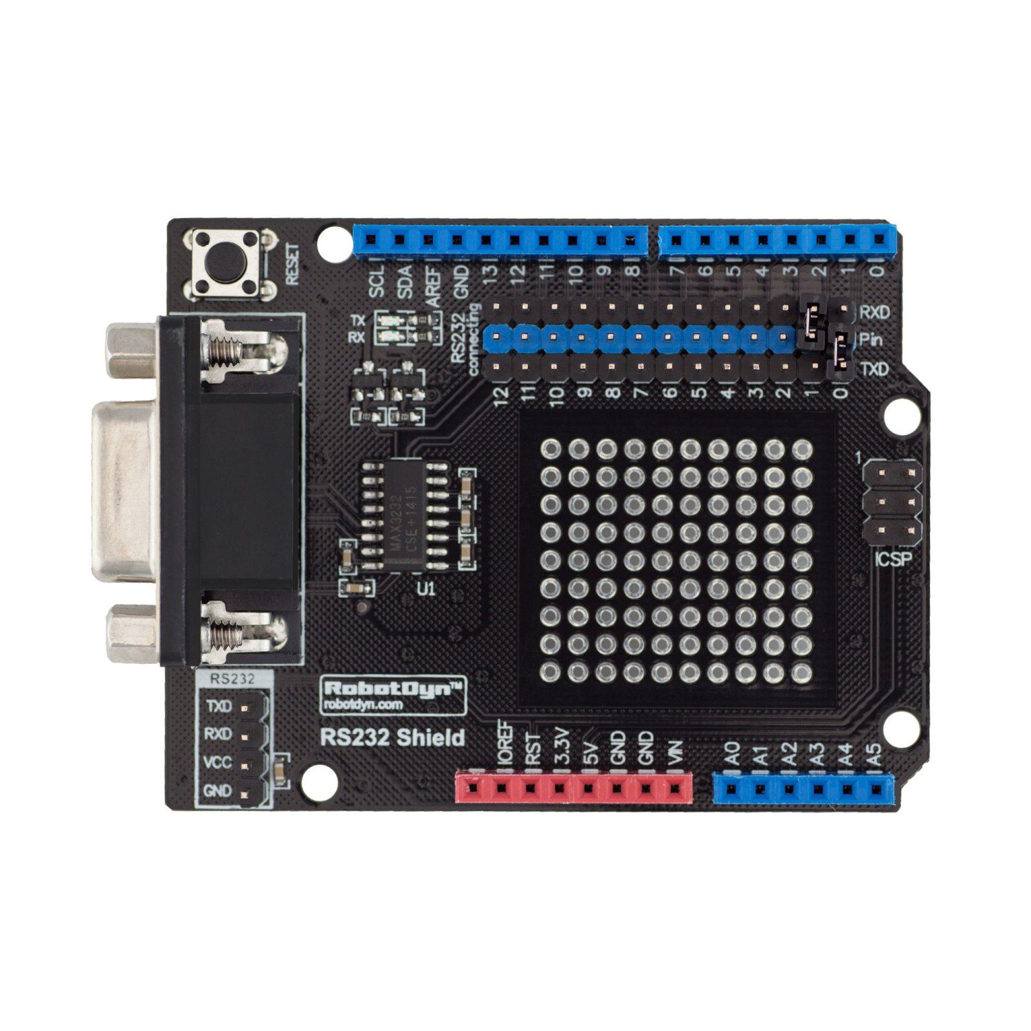 RS232 Shield Arduino Štít - robotstore.cz